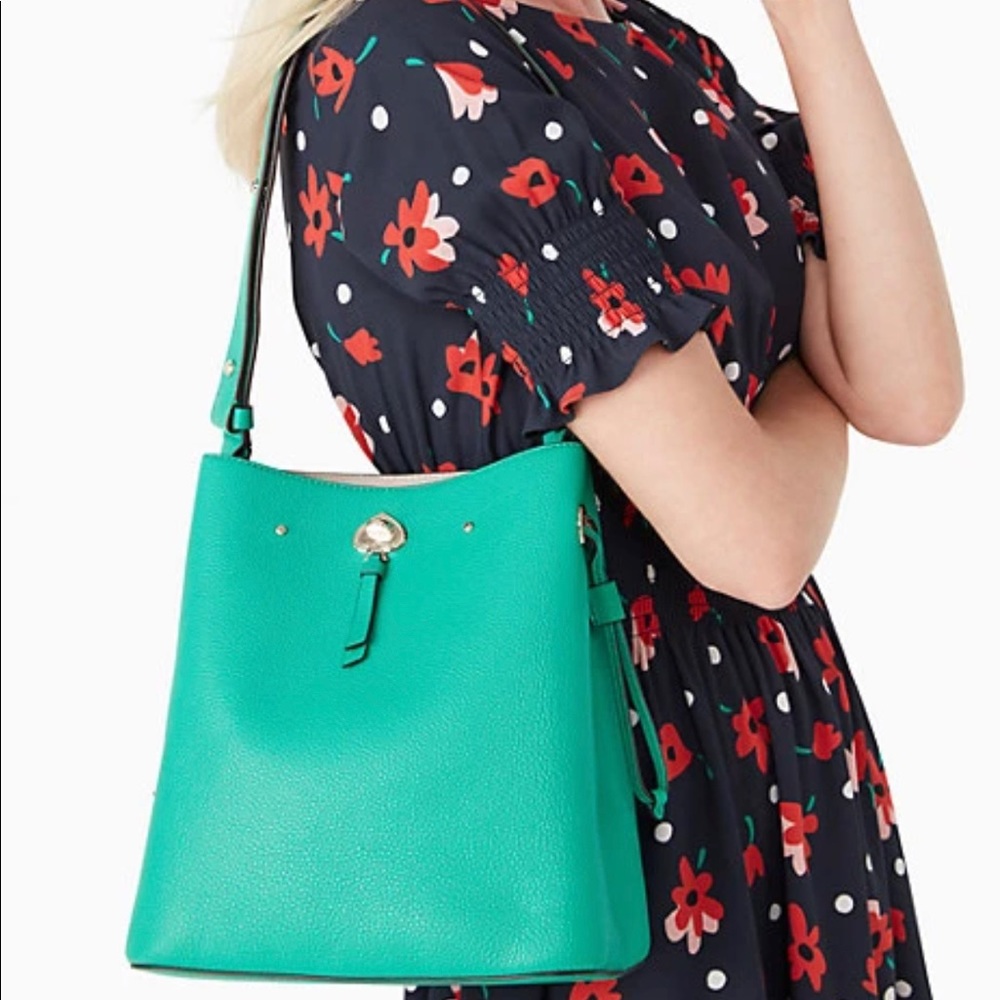 Kate Spade New York marti large bucket bag green